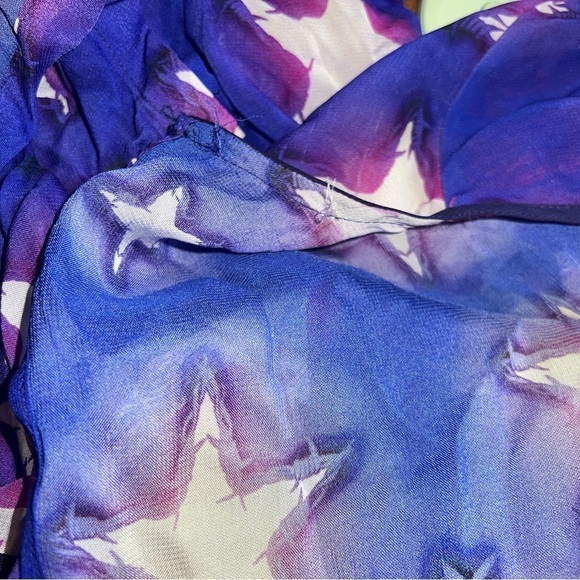 JUST CAVALLI BY ROBERTO CAVALLI - Star Print Maxi Dress Sz 40 / 8 US - Picture 8 of 10